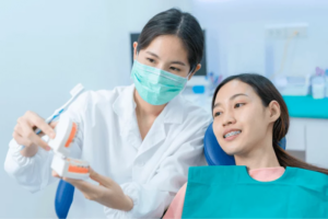 dentist and her patient